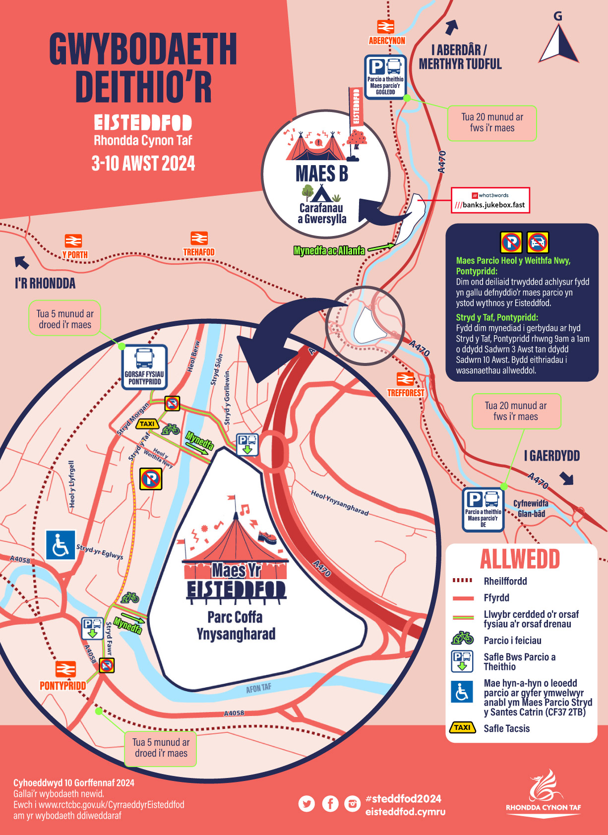 Eisteddfod Ticket Holder Map