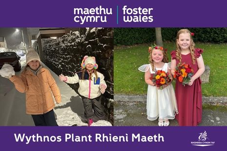 Mae Rhieni maeth yn Rhondda Cynon Taf yn dathlu cyfraniad brodyr a chwiorydd maeth