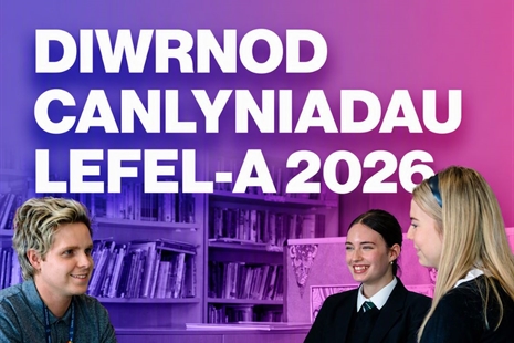 Diwrnod Canlyniadau: Disgyblion Safon Uwch ac Uwch Gyfrannol yn edrych tua'r dyfodol!