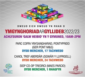 Community events for Budget consultation CYM