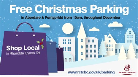 FREE festive parking returns to Aberdare and Pontypridd in 2021