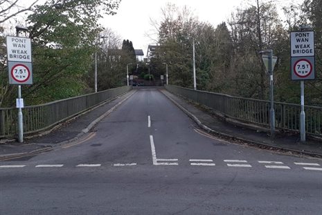 White Bridge (Berw Road Bridge) in Pontypridd - upcoming trial works from November 15