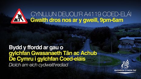 A4119 dualling night works CYM