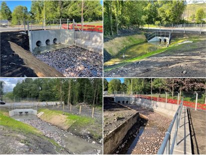 Major culvert improvements have been made at Rhigos Road