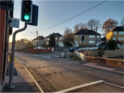 Llantrisant Road crossing near Hill Drive in Llantwit Fardre