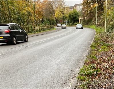 The A4059 near Newtown, Mountain Ash