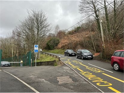 Llanwonno Road near Ynyshir Primary