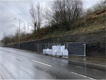 A4058 Coedcae Road, wall repairs - Copy