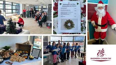 Veteran Christmas Lunch collage