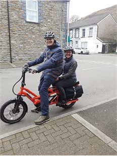ebike in Ynyshir with  chris williams and gayle rogersrr
