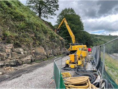 The Council is undertaking an additional phase of work at the Tylorstown landslip site
