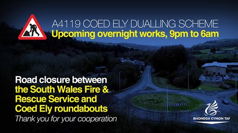 A4119 dualling night works ENG