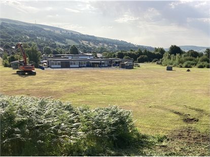 The first work on site for the development at Heol y Celyn Primary School