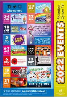 Whats On RCT Events Calendar A5 FLYER - ENGLISH
