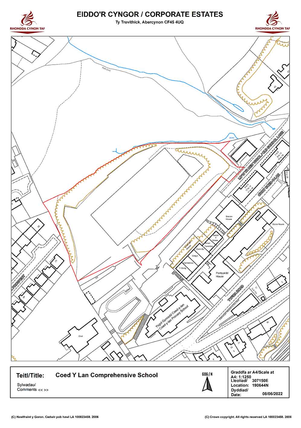 Coed-Y-lan-map