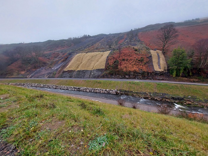 Tylorstown landslip area following Phase Three