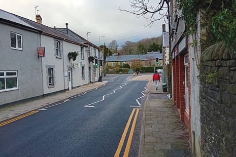 Pedestrian crossing installation in Llanharan now complete