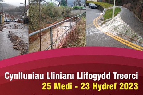 Cyfle i ddweud eich dweud ar fesurau lliniaru llifogydd Treorci