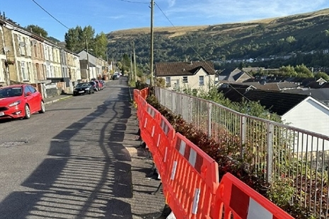 Initial work to inform future retaining wall repairs in Ynyshir