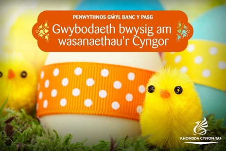 Oriau Agor dros Wyliau Banc y Pasg 2025