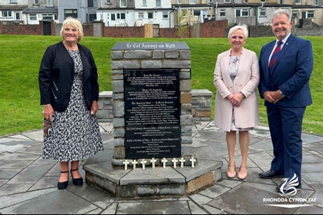 A New Memorial Board at the Cwmparc Blitz Memorial
