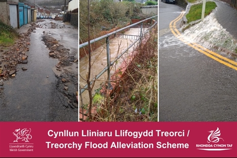 Survey work to inform future flood alleviation measures for Treorchy
