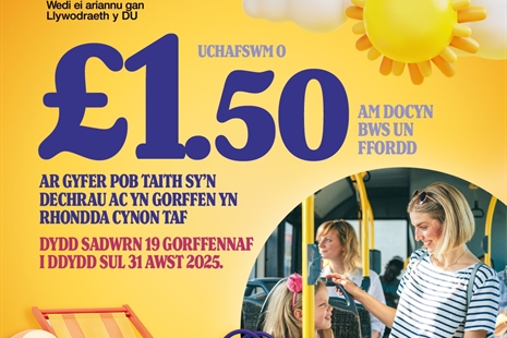 Teithiau rhatach ar fysiau yn dychwelyd ar gyfer gwyliau'r haf!