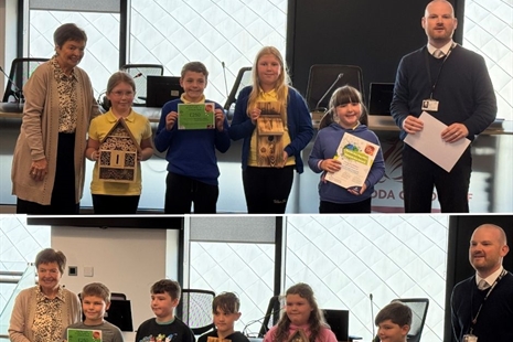 Arwyr amgylcheddol! Ysgolion cynradd lleol yn ennill gwobr efydd