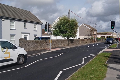 New crossing providing safer pedestrian environment in Trebanog