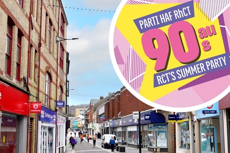 Local road closures during 90s Summer Party event in Pontypridd