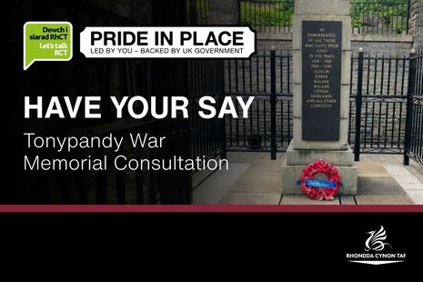 Residents invited to have their say on proposals to improve Tonypandy War Memorial