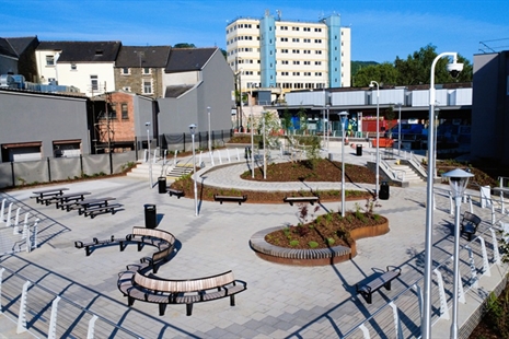 Celebrating the opening of a vibrant new public space in Pontypridd