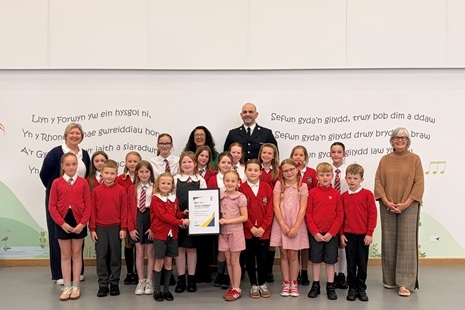 Designing Out Crime Award for Ysgol Gynradd Gymraeg Llyn y Forwyn!