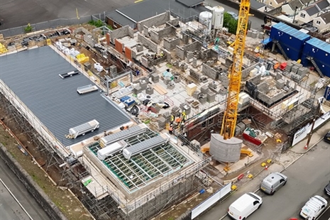Construction update on modern care development being built in Gelli