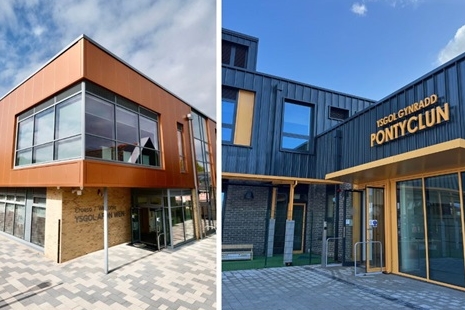 Dathliadau wrth i ddwy ysgol newydd o'r radd flaenaf agor yn swyddogol yn Rhondda Cynon Taf