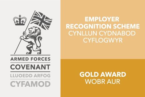 Valley Veterans yn Derbyn Gwobr Aur Cynllun Cydnabod Cyflogwyr Amddiffyn