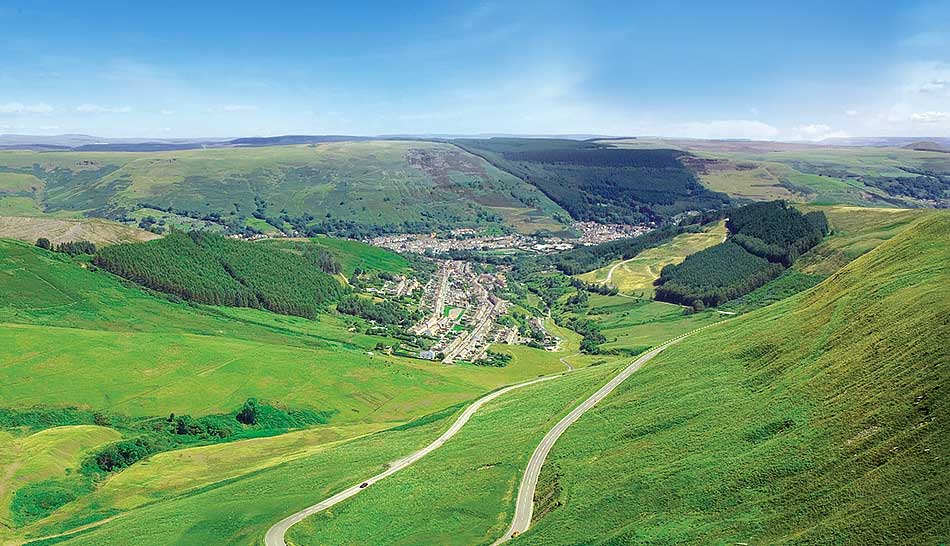 View of Rhondda Cynon Taf