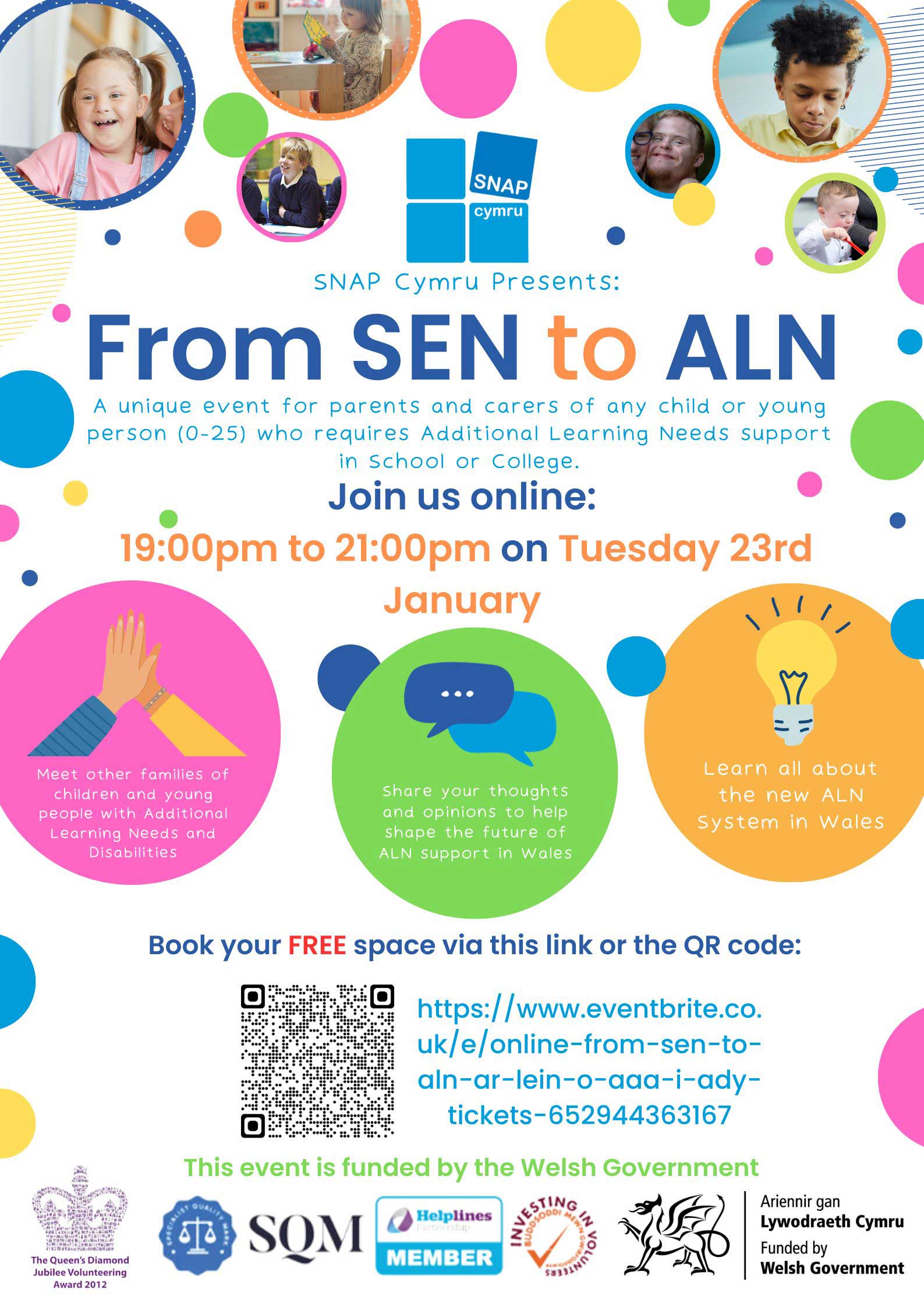 From SEN to ALN - A unique event for parents and carers