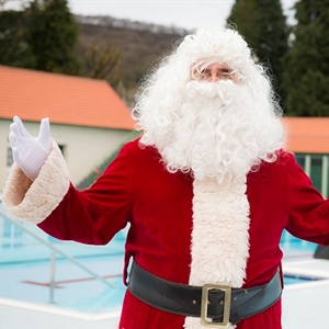 Santa at the Lido boxing day