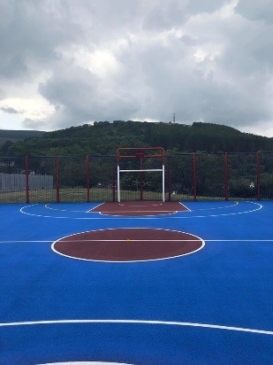 Pentre Park Paddling Pool now a Multi Use Games Area