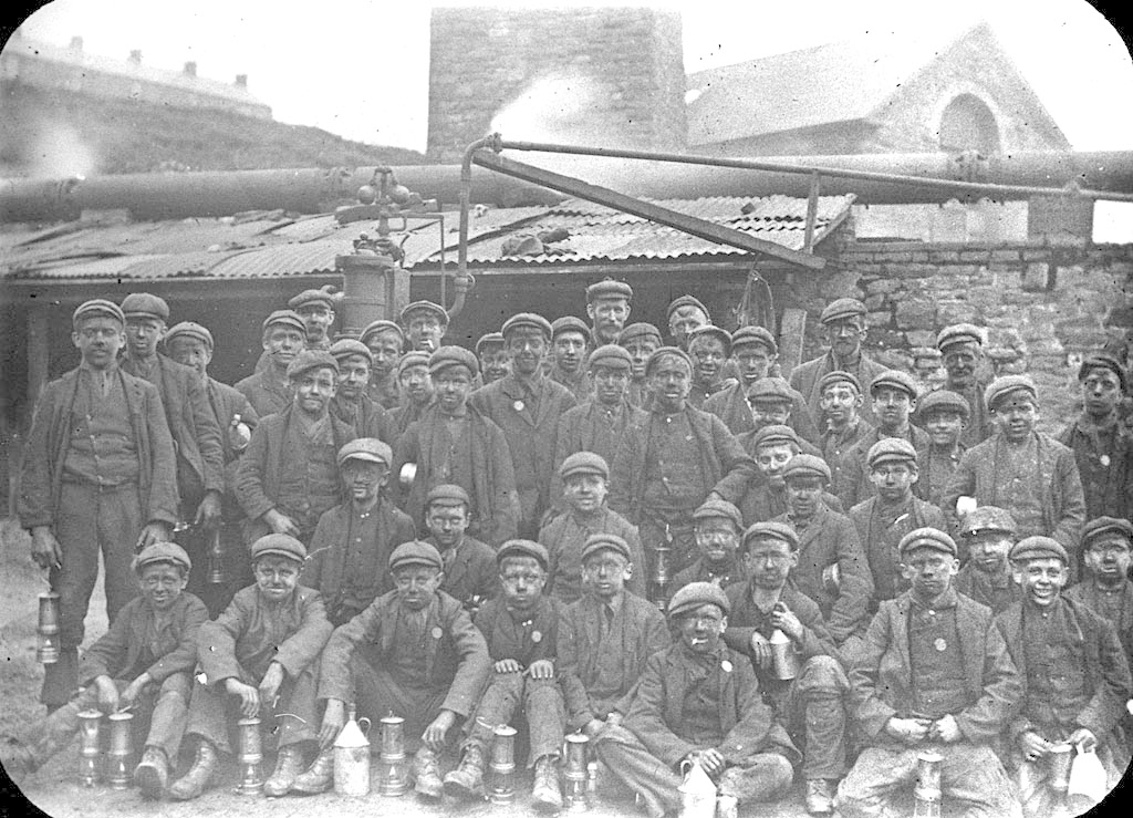 Miners at Bwllfa Colliery - find out more at Welsh Mining Experience